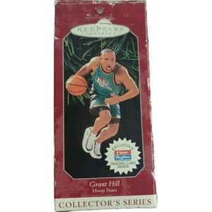 1998 Grant Hill Hallmark Keepsake Ornament Hoop Stars Collector's Series w/ Card - Picture 1 of 12