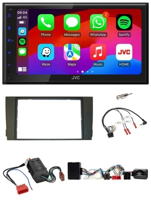 JVC Bluetooth 2DIN Lenkrad DAB USB Autoradio für Audi A6 2001-2005 Vollaktiv - Bild 1 von 4
