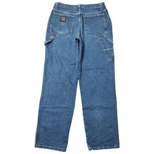 Jeans vintage LEE RIDERS BAGGY CARPENTER denim BLU uomo etichetta 32x32 - Foto 1 di 12