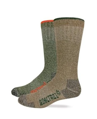  Mens Heavyweight Merino Wool Blend Full Cushion Mid Calf Boot Socks 2 Pair  - Image 1 of 4