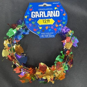 Multi Color Graduation Wire Garland 12Ft Long - Picture 1 of 2