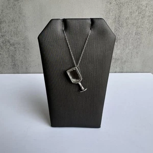 14kt White Gold Diamonds in a Glass Necklace - 0.50ctw GH VS-SI Diamonds, 18" - Picture 1 of 5