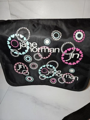 Y2K Retro Jane Norman Embellished Satchel Crossbody Black Bag - Image 1 of 4