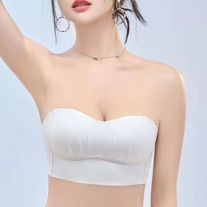 Soft Womens Seamless Tube Top Underwear Thin Bra Perfect for Relaxation - Picture 1 of 16