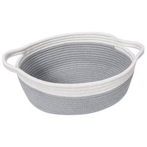 Small Woven Storage Basket with Handles, Cotton Rope Baskets for Gifts Empty,... - Picture 1 of 7