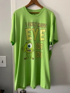 NEW Disney Parks Monsters Inc Mike Wazowski Green T-Shirt Men's 2XL University - Picture 1 of 5