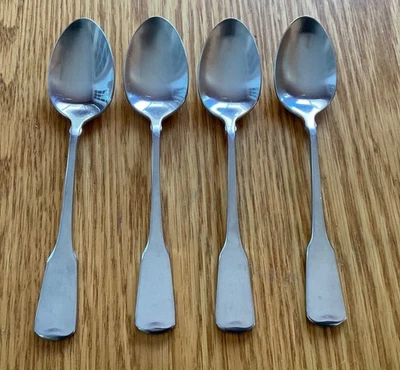 Oneida American Colonial 4 Satin Stainless Teaspoons 6" Cube Mark - Image 1 of 4