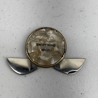 Navaja de bolsillo/cortadora de cigarros Swift & Co vintage redonda publicidad madreperla Foto 1 de 4