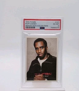 Puff Daddy 1999 Panini Smash Hits Colection #107 ROOKIE PSA 6 EX-MINT - Picture 1 of 2