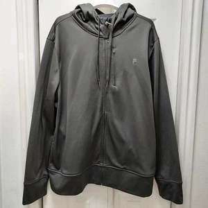 Fila Sport Herren Full-Zip Sportjacke schwarz Hoodie Trainingsanzug Large - Bild 1 von 13