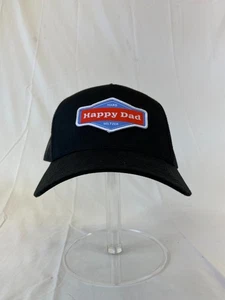 Happy Dad Baseball Cap Snapback Hat Mesh Back Hard Seltzer Black Canvas Casual - Picture 1 of 10
