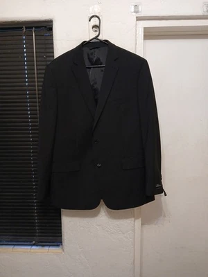 Precio de venta sugerido por el fabricante $240 Nuevo con etiquetas Traje Chaqueta Abrigo Negro Para hombres Talla 46 R Calce Ajustado Foto 1 de 4