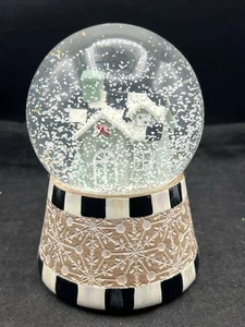 Mackenzie Childs Farmhouse Musical Christmas Snow Globe New - Picture 1 of 6