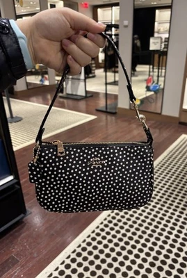 Nuevo con etiquetas Coach Nolita 19 con estampado de manchas CCF57 cuero granulado refinado negro Foto 1 de 4