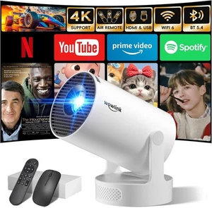 wowlink Mini Beamer mit WiFi 6 und Bluetooth 5.4 Unterstützung 4K 1080P - Bild 1 von 7