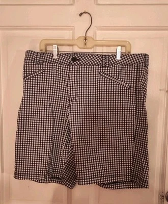 Bermudas Lee para mujer corte natural blanco y negro talla 18 Foto 1 de 4