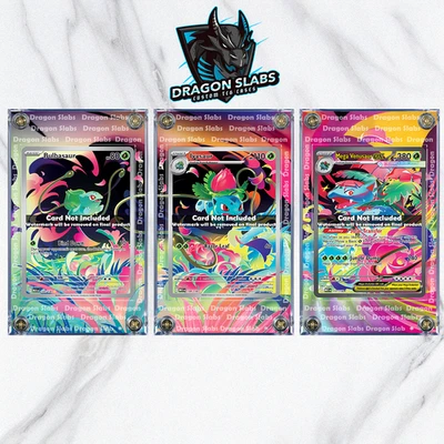 x3 Bulbasaur Ivysaur Mega Venusaur EX SIR IR Mega Evolution Extended Art Case - Image 1 of 4