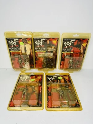 WWF Key Chains Undertaker Kane Mankind Steve Austin Sealed In Packaging New - Image 1 of 4