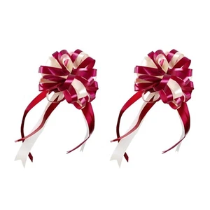 10 Pcs Big Ribbon Bow Wedding Decorations for Car Pull Bows Christmas Gift Knot - Picture 1 of 12