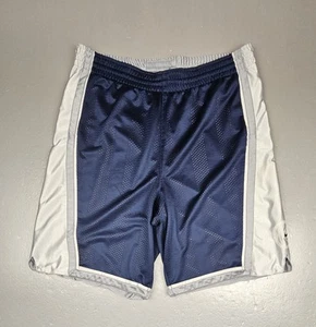 Vintage Nike Basketball Dazzle Shorts Mens XL Reversible Shiny Blue/White Rare - Picture 1 of 7