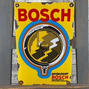 BOSCH Enamel Sign 11.8x7.9" (30x20cm) Retro Electro Service Porcelain Wall Decor - Picture 1 of 11
