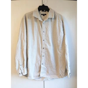 Brandini Men's Tan Gray Long Sleeve Button Down Cotton Top Size XL - Picture 1 of 3