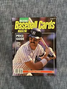 Baseball Cards Rivista RARA da collezione giugno 1990 DON MATTINGLY in copertina - Foto 1 di 2