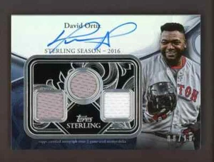 2024 Topps Sterling David Ortiz Triple Jersey AUTO 8/10 Boston Red Sox - Picture 1 of 2
