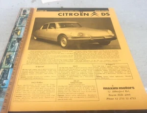 1975 CITROEN DS & GS Break  Australian Sales Advert  - Picture 1 of 2