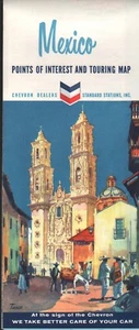 1963 Chevron Road Map: Mexico NOS - Bild 1 von 1