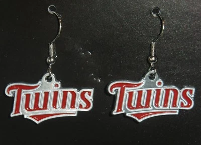 Minnesota Twins Dangle Earrings (Zinc) MLB Licensed Baseball Jewelry - Image 1 of 3
