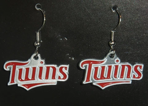 Minnesota Twins Dangle Earrings (Zinc) MLB Licensed Baseball Jewelry Cover