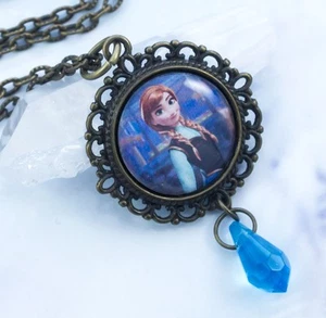 Princess Anna Crystal Drop Necklace - Handmade Jewelry - Frozen - Magic - Disney - Picture 1 of 3