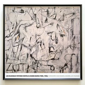 WILLEM DE KOONING FOUNDATION ABSTRACT EXPRESSIONIST FRAMED EXHBT POSTER ZOT 1949 - Picture 1 of 12