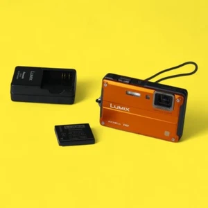 Panasonic LUMIX DMC-FT3-A Orange Waterproof Compact Camera Working Ships from JP - Picture 1 of 8