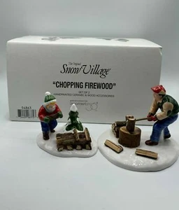 Department 56 Snow Village Chopping Firewood #54863 - Picture 1 of 3