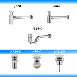 Röhrensiphon Siphon Geruchsverschluss Syphon für Waschtisch Waschbecken Ablauf - Bild 1 von 7