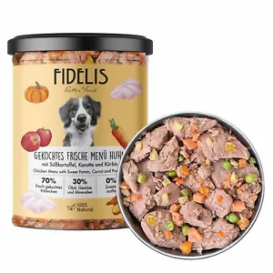 Huhn Süßkartoffel Karotte Kürbis 400g Nassfutter Hundefutter Getreidefrei BARF - Bild 1 von 4