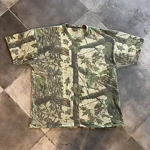 VTG 90s Realtree Camo Single Stitch Short Sleeve T-Shirt Mens 2XL Baggy Y2K - Picture 1 of 12