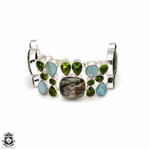 Ocean Jasper Peridot Bracelet B3741 - Picture 1 of 10