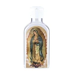 Lady of Guadalupe Holy Water Bottle(N7832) Holds 6 oz -Flip Top-- 4 1/2" - Picture 1 of 3