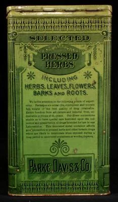 Parke Davis & Son CALUMBA RAÍZ EXTRANJERA Boticario Lata Botánicos Medicamentos Hierba Prensada Foto 1 de 4