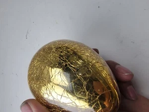Antikes Ei Ornament Gold - Bild 1 von 3