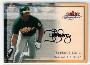 Tarjeta autografiada Fleer Autographics Terrence Long 2000 - Imagen 1 de 2