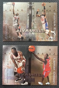 1999-00 Skybox Metal - Rivalries 2 Card Insert Lot Ewing/Mourning - Pippen/Odom - Picture 1 of 2