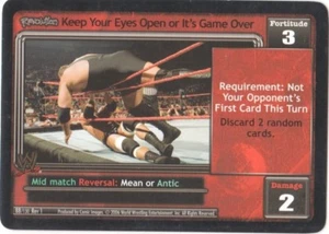 WWE: Keep Your Eyes Open or It's Game Over [Played] card type Mid-match REVOLUTI - Picture 1 of 1