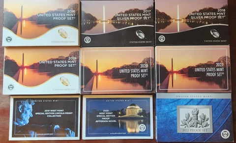 2016-2022 United States Mint Proof or Silver Set Lot w/ 19-20 Special Editions Cover