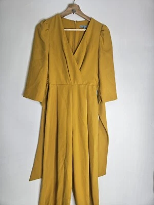 Antonio Melani Size 0 Yellow Marsh Long Sleeve Wide Leg Miranda Jumpsuit  - Image 1 of 4