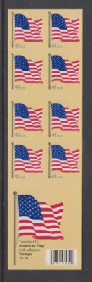 US #4191a Flag DS Booklet of 20 Self-Adhesive 41 Cent Stamps MNH - Image 1 of 2