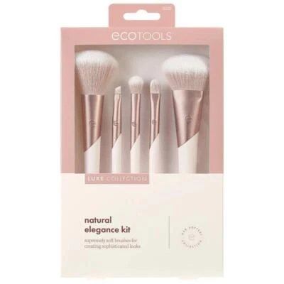EcoTools Makeup Brush 5 Set Eye Shadow Synthetic Flat Foundation Angled Brushes - Image 1 of 4